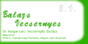 balazs vecsernyes business card