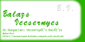 balazs vecsernyes business card